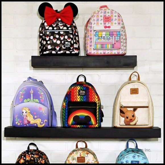Loungefly Disney Winnie The Pooh Mini Backpack Casual Daypack Faux Leather